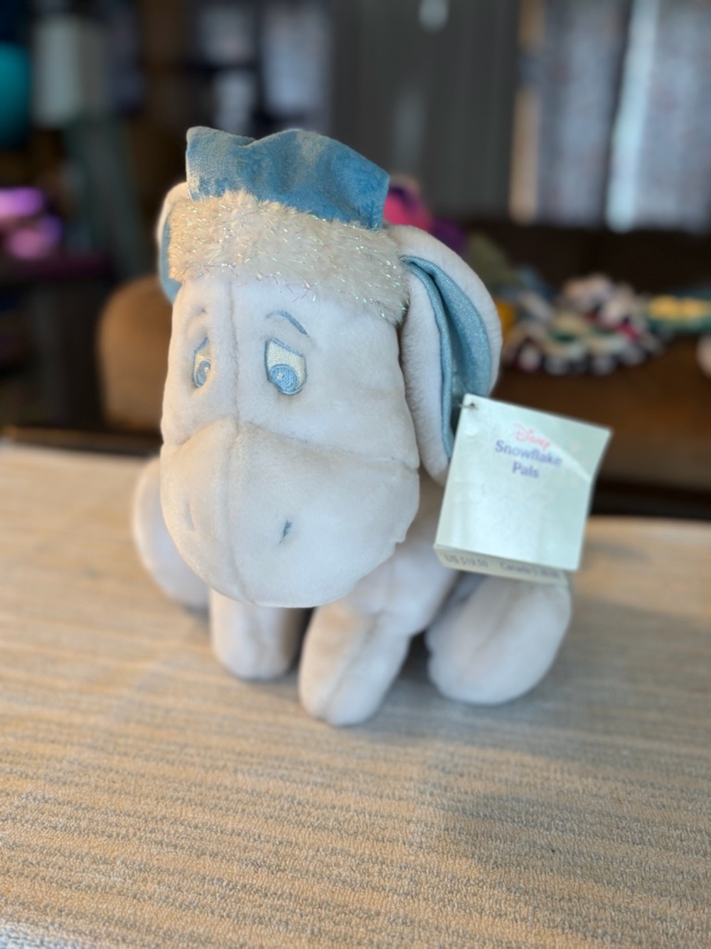 Disney Eeyore Snowflake Pals Plush - Light Blue and White with Blue Hat